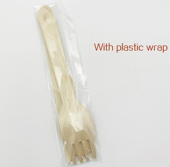 140mm 160mm Birch jednorazowy noż z łyżką i widelcem 3