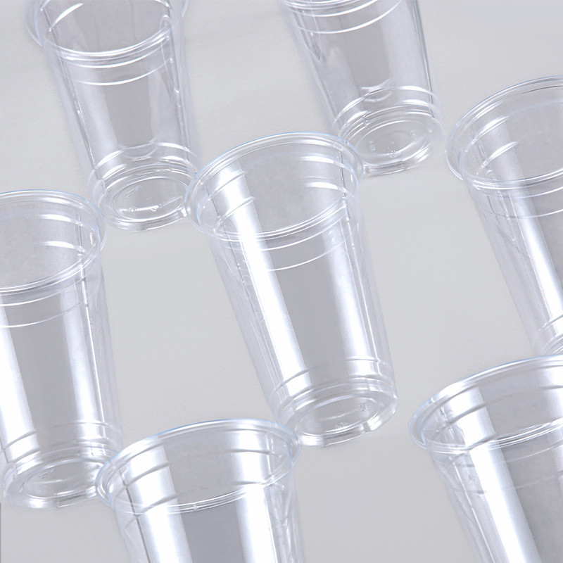 PET Clear Plastic Cup With Lid , Eco-Friendly Clear Plastic Cup With Beverage Consumption