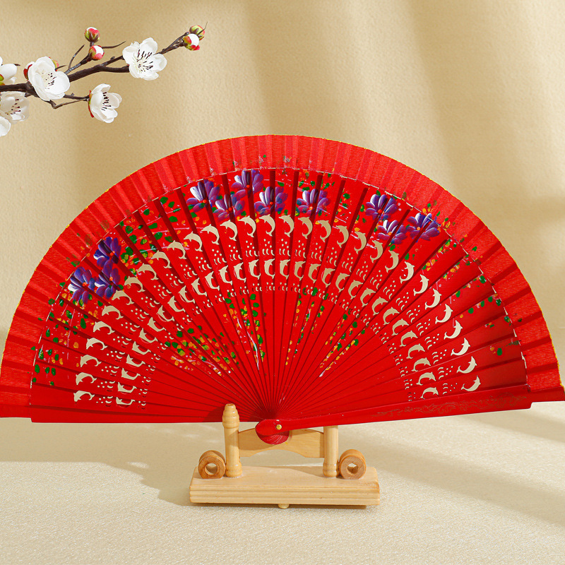 2025 New Arrival Customized Printing Bamboo Hand Fan with Pantone Color and Multiple Sizes for OEM Service