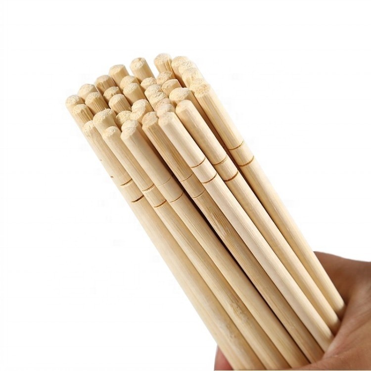 Wholesale Disposable Bamboo Chopsticks with Custom Logo and Natural Color Packed 100prs/bag