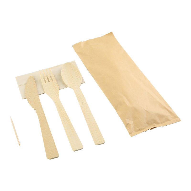 Disposable Wooden Cutlery Sets Ecological Biodegradable Compostable